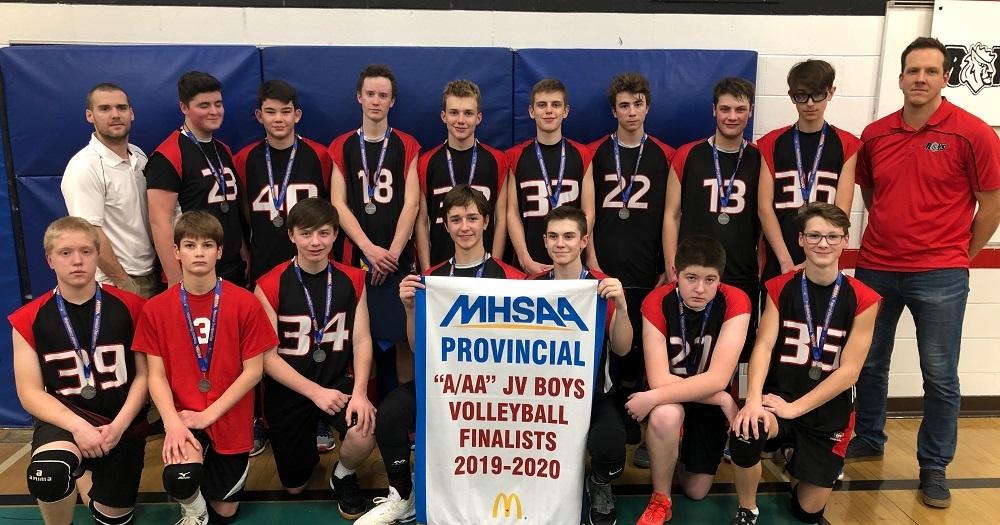 The Junior Varsity Boys The Roys volleyball team.