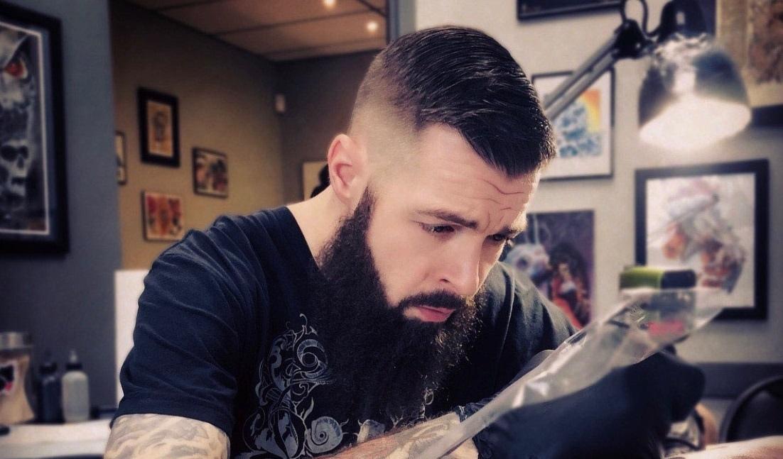 Jason Majury, the owner of Twenty Twenty Tattoo Studio.