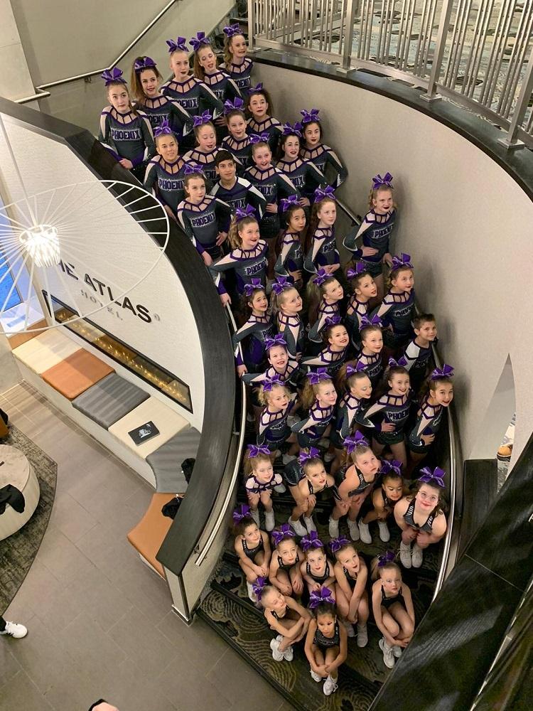 Phoenix Cheer competes in Regina, Saskatchewan.