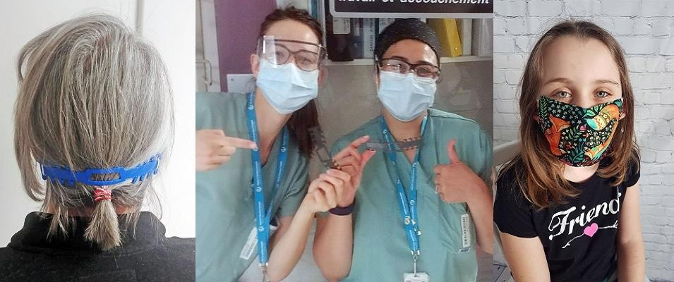 Healthcare workers at St. Boniface receive locally sourced personal protective equipment.