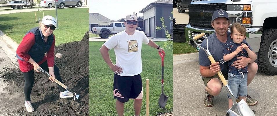 Volunteers were out in force on Saturday to plant trees on residential streets in Niverville.