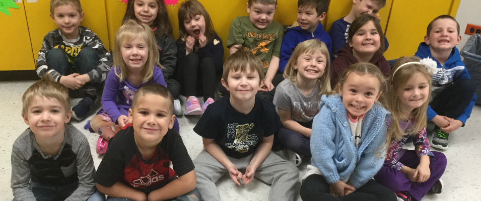 Kindergarten students from Niverville Elementary.