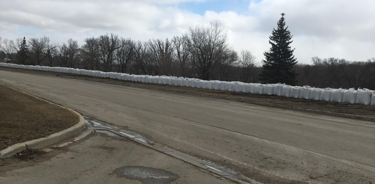 Flood preparations underway in Ste. Agathe.