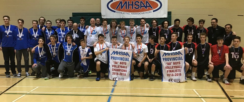 The top three teams from the AA Varsity Boys Provincials: Green Valley, Gabrielle-Roy, and Steinbach Christian—amazingly, all from Zone 13.