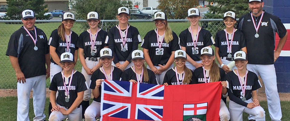 Dean Sproule (back row, far right) with the 14U girls team.