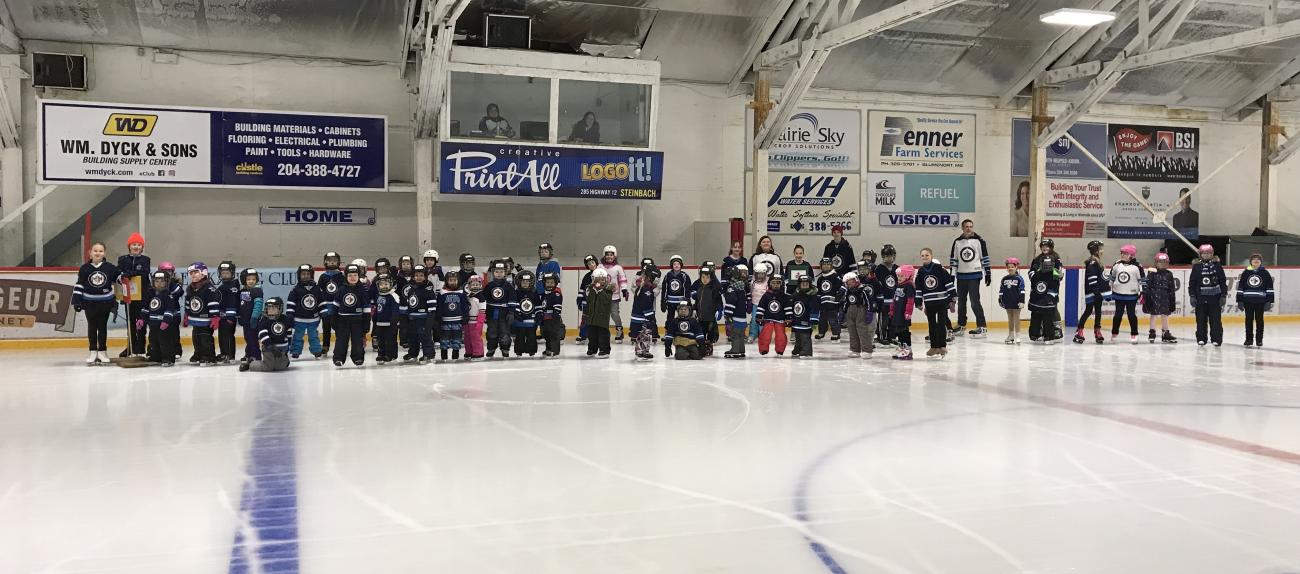 The many skaters of the Niverville Skating Club, at the annual Ice Show.