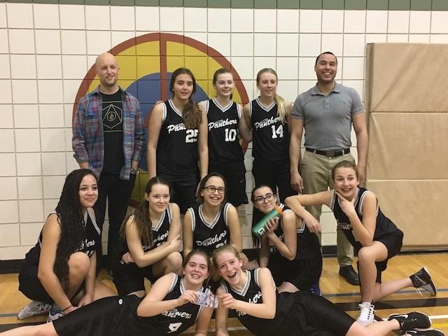NCI Junior Varsity Girls basketball team.