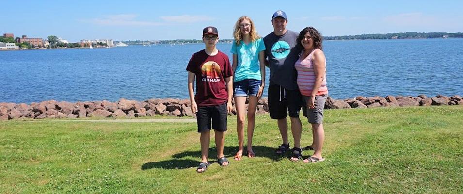 Hailey Sigurdson with her family on vacation on Prince Edward Island