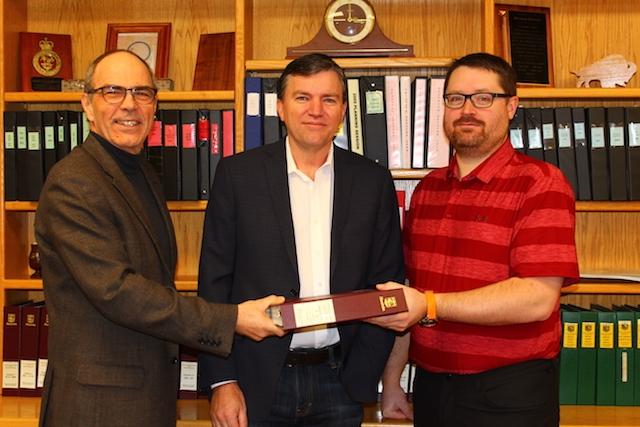 CAO Jim Buys, Mayor Myron Dyck, and CAO-in-training Eric King