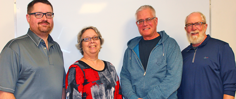 The Business Enhancement Committee: Eric King, Dawn Harris, Mel Buhler, and Chris Wiebe