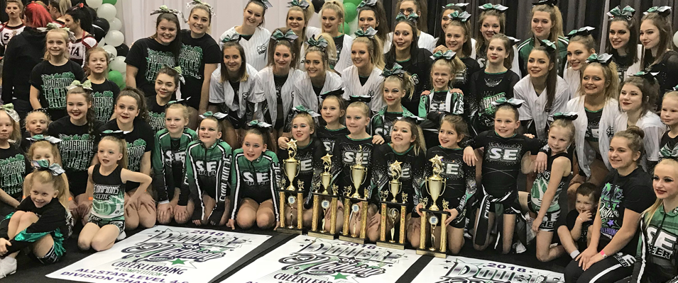 Scorpions Elite Cheer, in its eighth competitive season, has almost 100 athletes in its ranks