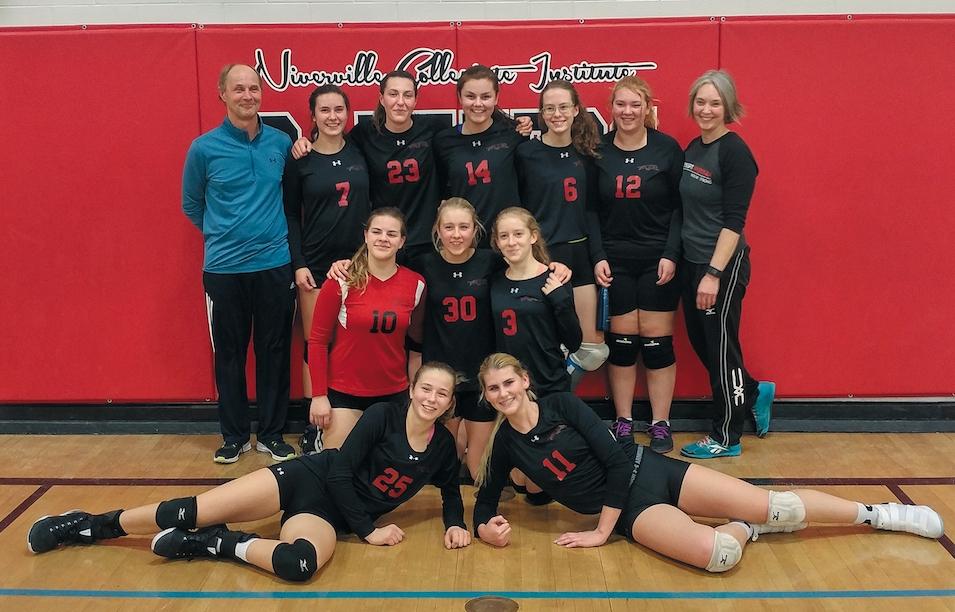 The NCI Varsity Girls volleyball team