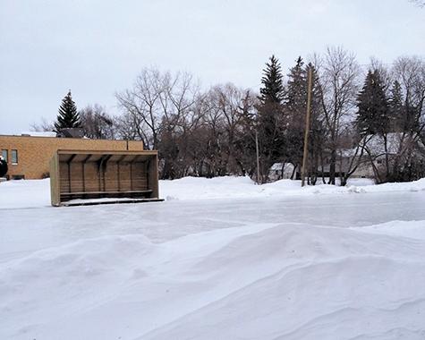 The outdoor rink on Fourth Avenue South in Niverville