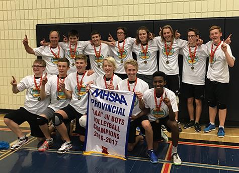 The Niverville Panthers Junior Varsity volleyball team