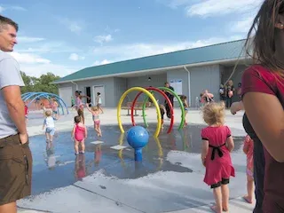 The splash pad at Hespeler Park