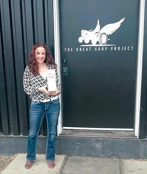 Colleen Dyck outside the GORP kitchen