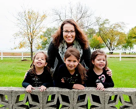 Danica Cuddeford with her three younger sisters - Alyssa, Isabella, and Sophia Wiebe