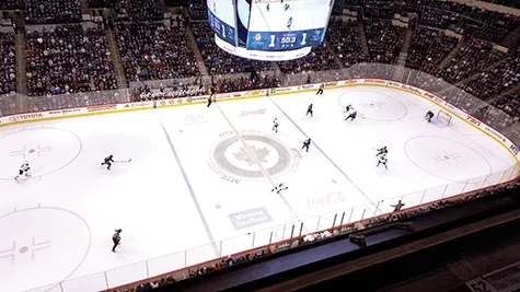 On-the-ice action at the MTS Centre