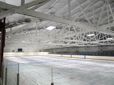 The arena's new paint job