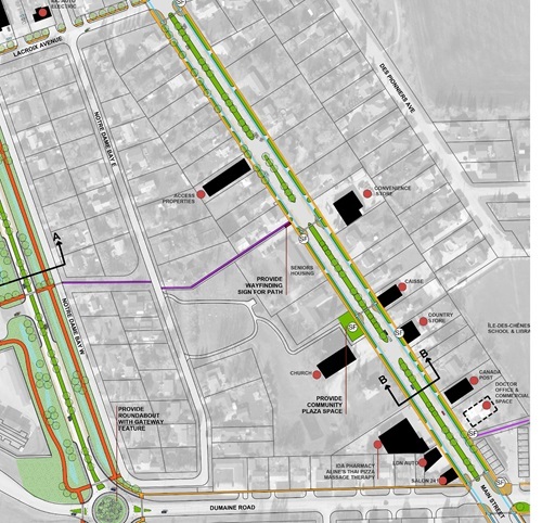 The Main Street renewal conceptual design.