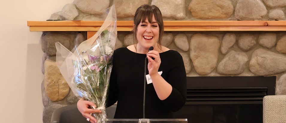 Outgoing Niverville Chamber president Amanda Wiens.