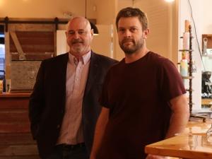 Adrian Bruce and David Neufeld at Whitetail Meadow.