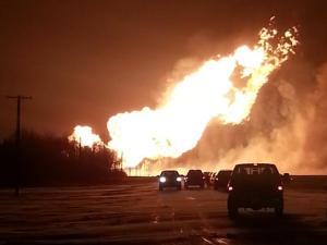 The natural gas pipeline explosion that rocked southeastern Manitoba in 2014.