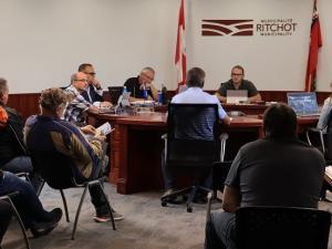 A meeting of Ritchot's council earlier this year.