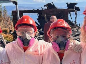 Debbie Fewster and Lisa Letkeman of Niverville are among the many volunteers who have travelled to B.C. to assist with wildfire recovery.