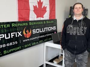 Kade Babiak is the owner of Compufix Solutions in Niverville.
