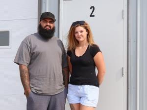 Derek Lafrenais and Ciara Piwniuk of 616 Auto and Sales, coming soon to the Niverville Business Park.