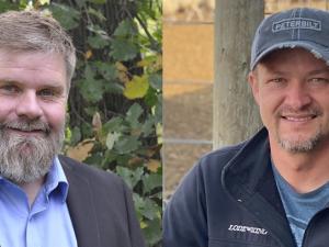 HSD Ward 1's new trustees: Jeff Friesen of Kleefeld and Dallas Wiebe of Niverville.