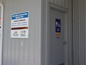 The washroom at the splash pad in Hespeler Park recently suffered substantial vandalism.