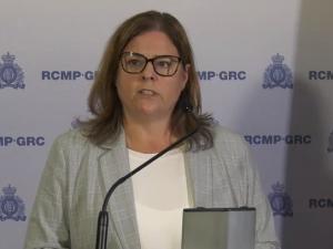 Premier Heather Stefanson appears at press conference to provide update on Dauphin bus crash fallout.
