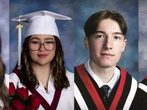 Emma Ginter, Téa DesRosiers, Landon Nickel, and Jack Grantham.