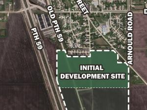 A large parcel of land south of Île-des-Chênes has been targeting for development.