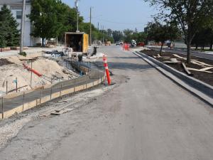 The bump-outs are being changed on Main Street in IDC as a result of resident concern.