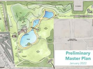 Former plan for Legacy Park in Île-des-Chênes.