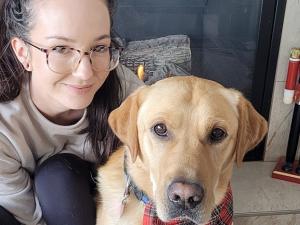 Brie Bourcier and her dog Rocky.