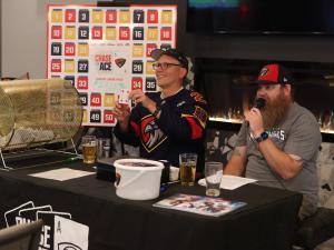 Team VP Ray Dowse alongside Kevin Pauls, voice of the Nighthawks.
