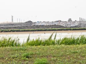 The Ritchot dump near Île-des-Chênes and the adjacent lagoon.
