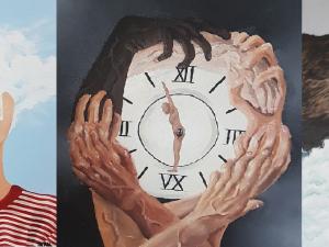 A selection of Dayna Wiebe's paintings.