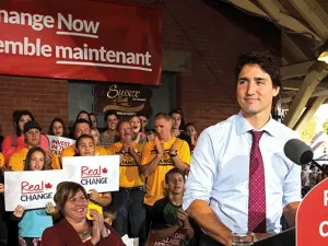 Trudeau on the campaign trail