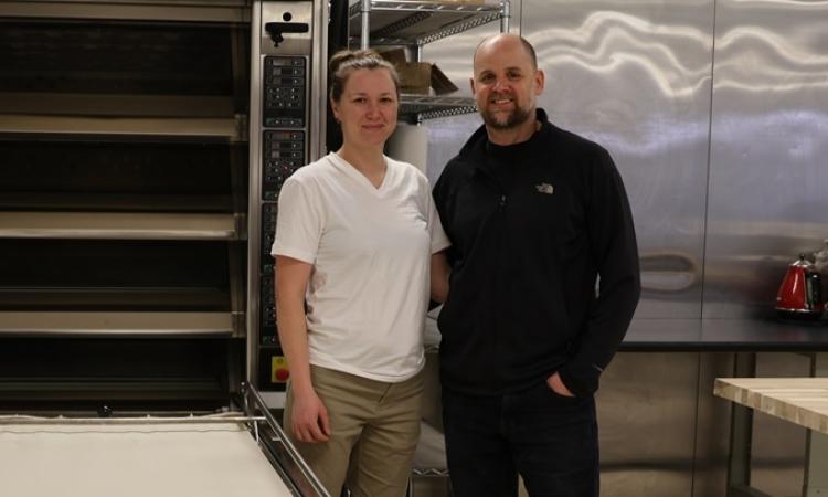 Chris and Maria Holbrow in the new Forgotten Flavours kitchen on Main Street Niverville