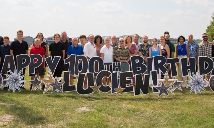 Lucien Sylvestre of St. Adolphe is celebrating his 100th birthday.