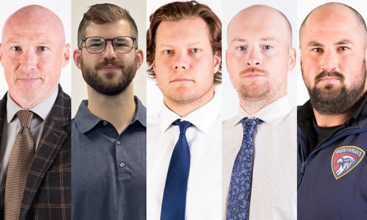 Kelvin Cech, Mike McAulay, Ben Micflickier, Tyler Anderson, Tyler Oswald, Rob Pambrun, and Jarrett Oster. Not pictured: Crystal Stoff.