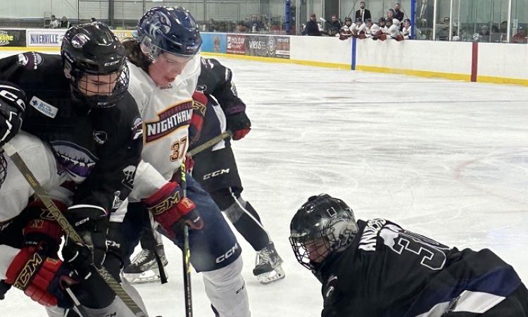  It was a Saturday night to forget at the CRRC as the Niverville Nighthawks were blown out 5–0 by the OCN Blizzard.