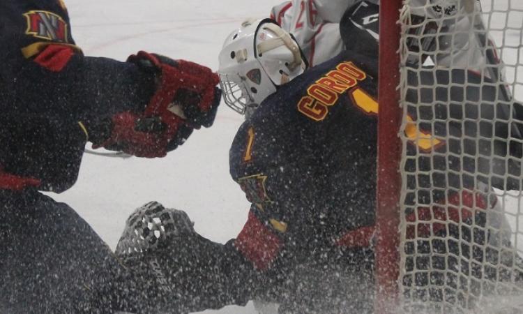 Goaltender Keegan Gordon recorded the team's first shutout of the season.
