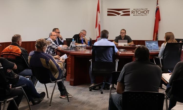 A meeting of Ritchot's council earlier this year.