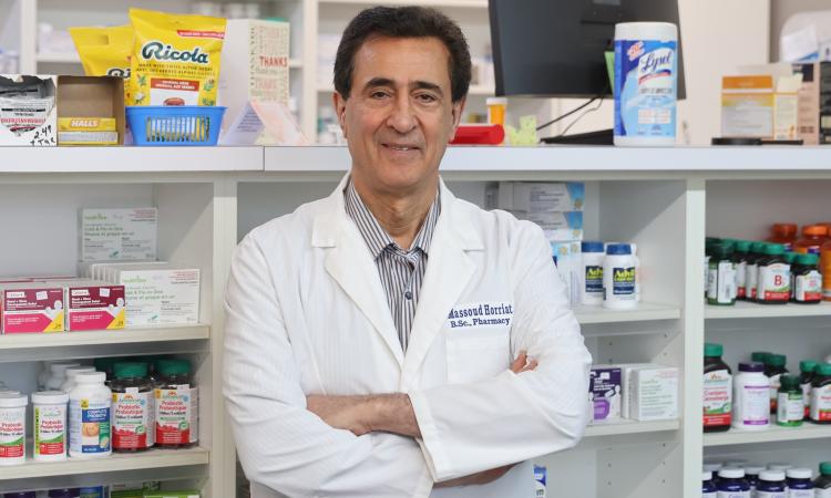 Massoud Horriat's journey to become St. Adolphe's beloved pharmacist was long and fraught with peril.